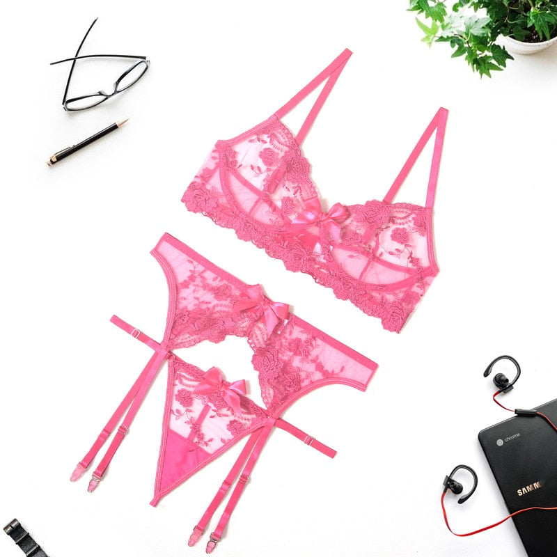Ensemble de lingerie luxe rose watsunder