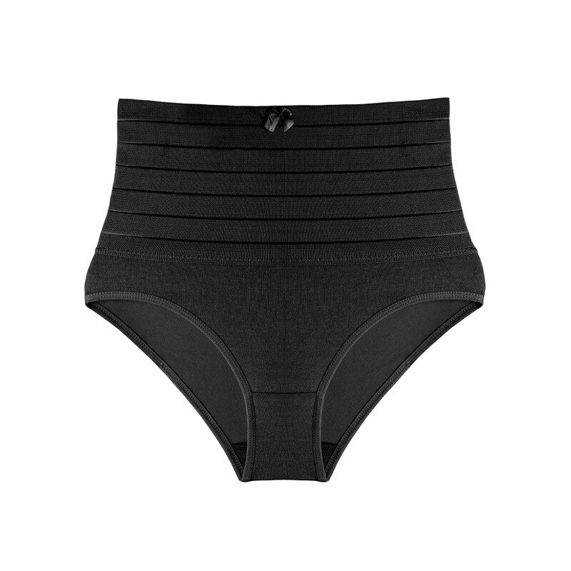 Culotte gainante à rayures noir