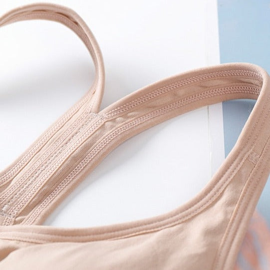 Bretelles confort d'une brassière fitness pour femme
