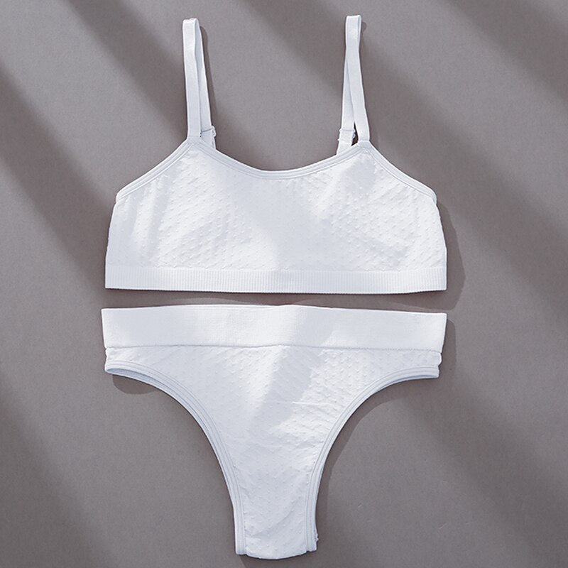 Ensemble de lingerie deux pièces confort blanc