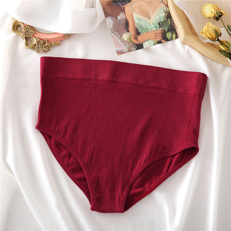 Culotte ventre plat unie couleur rouge