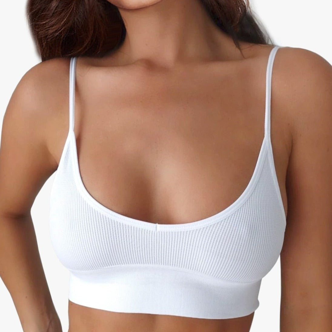 Soutien-gorge crop top blanc