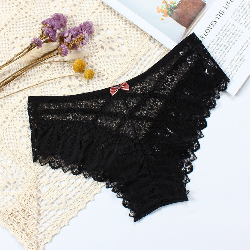 culotte en dentelle noire sexy