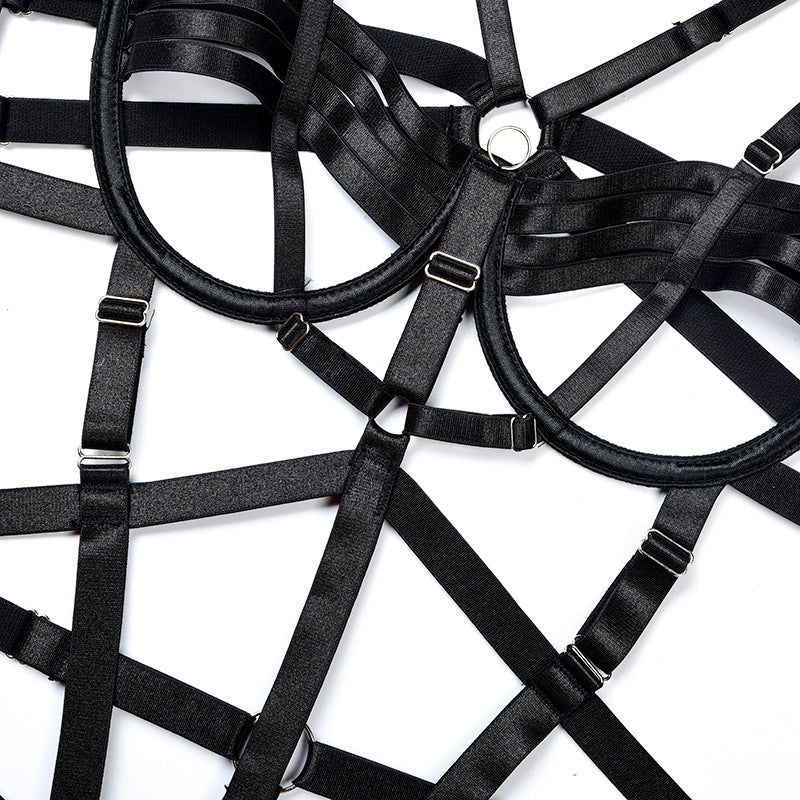 Strappy bondage bodysuit