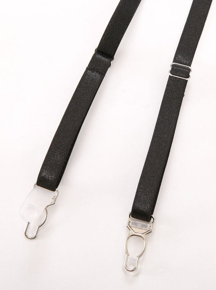 Conjunto de liguero de bondage negro