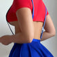 Cosplay sexy rouge et bleu