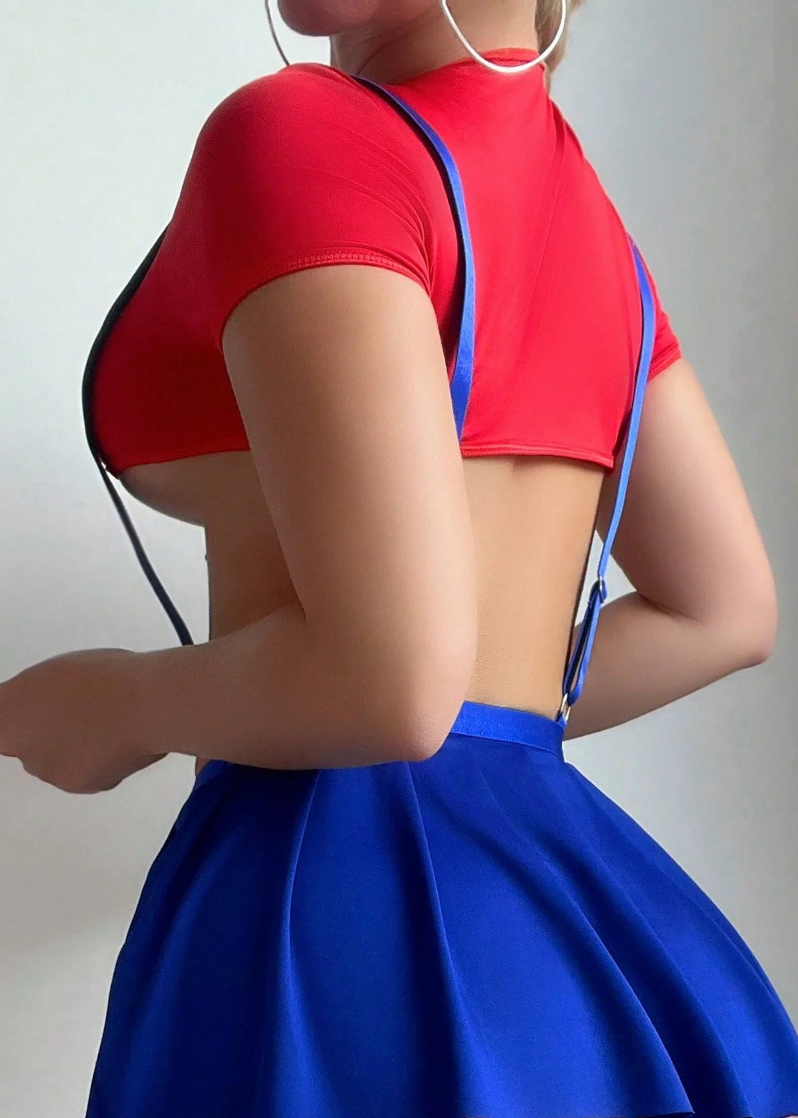 Cosplay sexy rouge et bleu