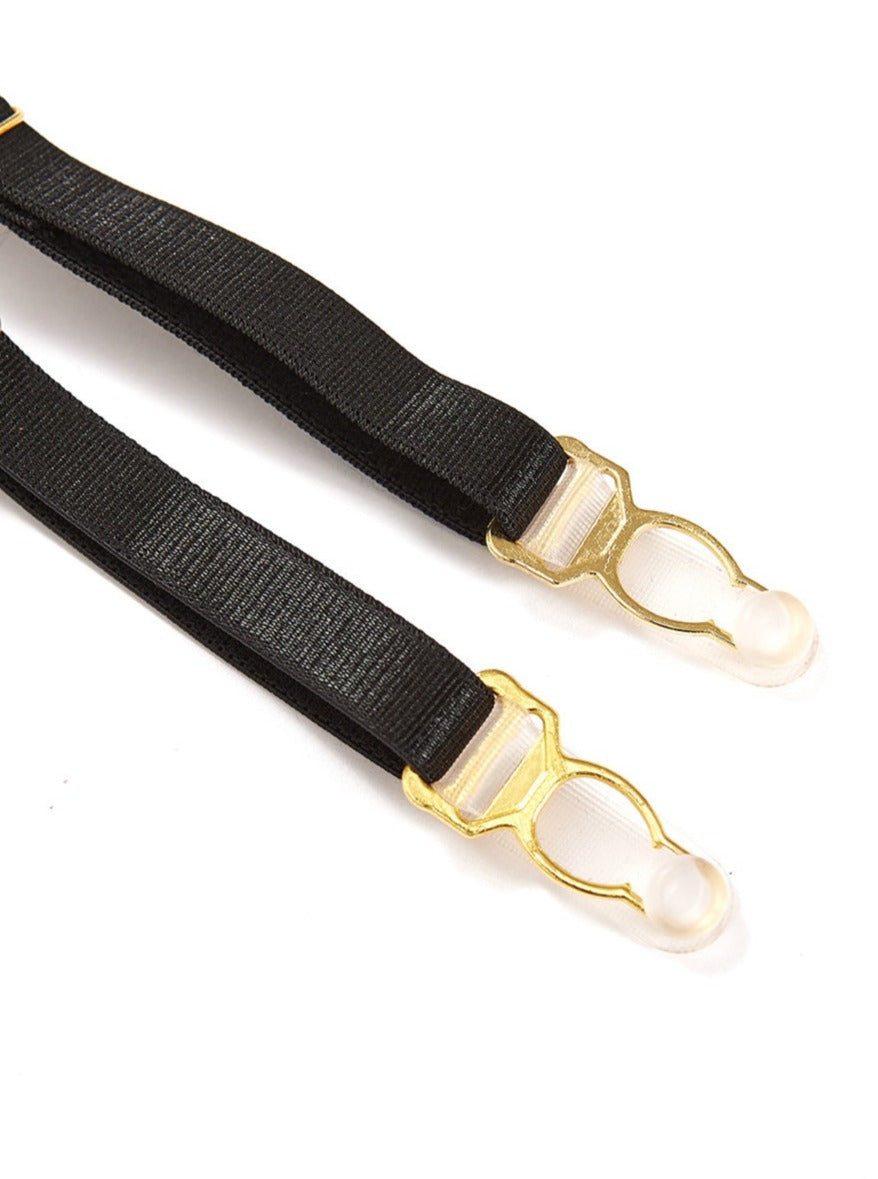 Conjunto de lencería bondage negro