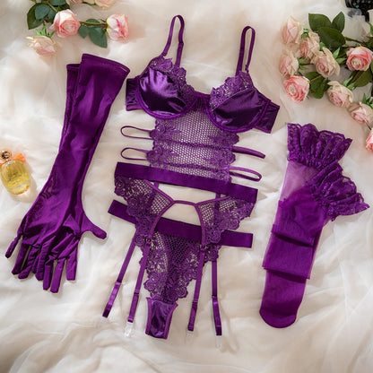 Ensemble lingerie érotique violet