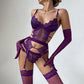 Ensemble lingerie érotique violet