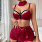 Ensemble mini jupe rouge