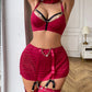 Ensemble mini jupe rouge