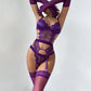 Ensemble lingerie érotique violet