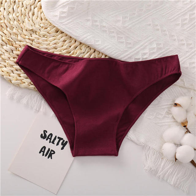 Culotte taille basse confort bordeaux