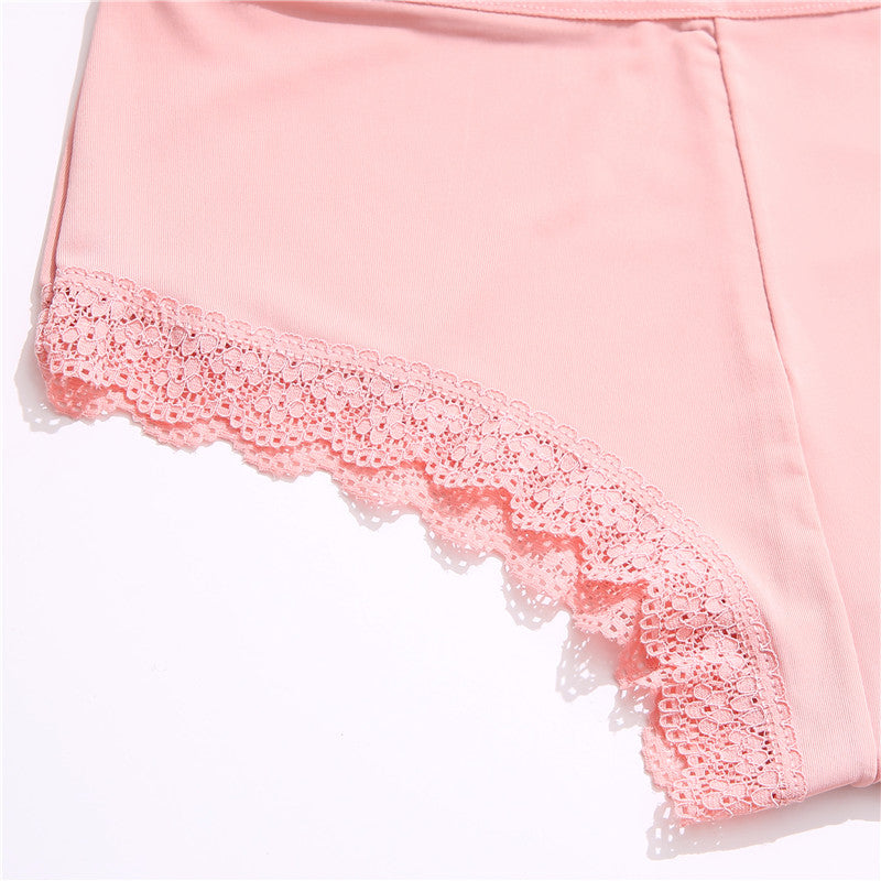 Dentelle d'un shorty rose pour femme