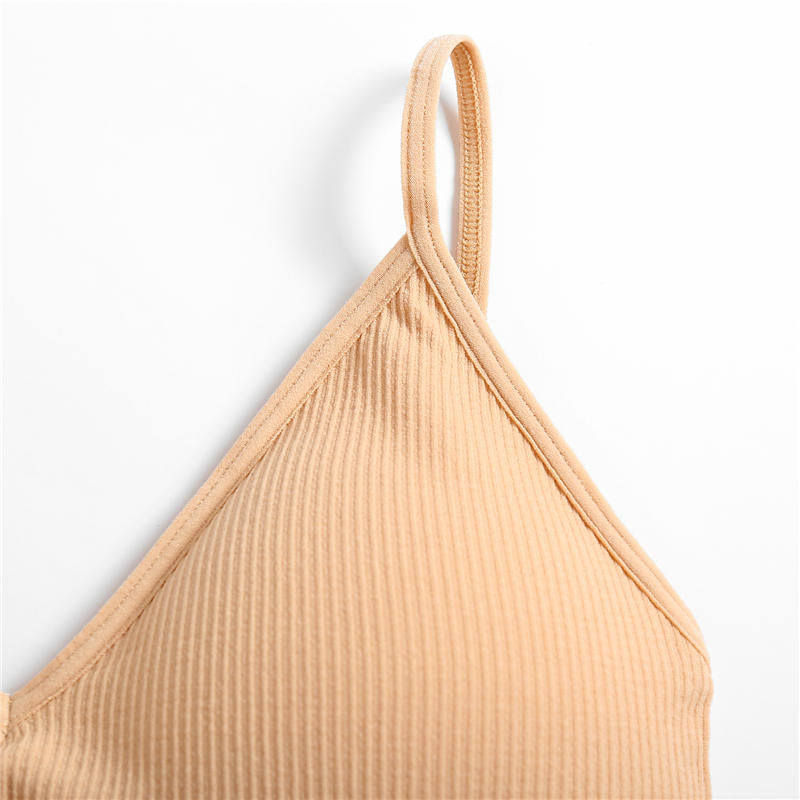 Bretelle d'une bralette beige