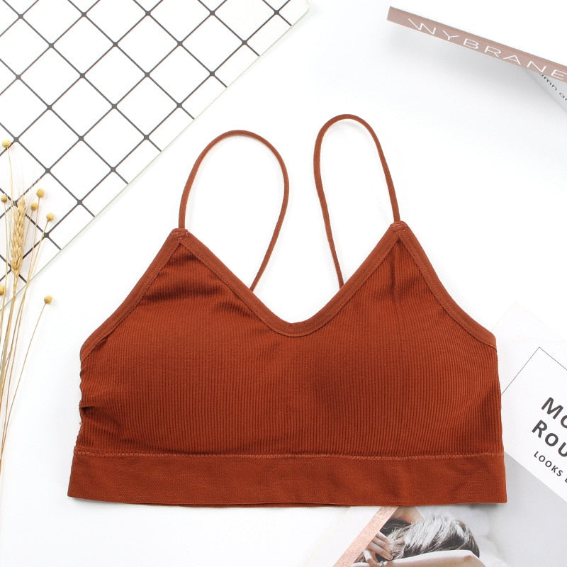 Bralette rembourrée orange