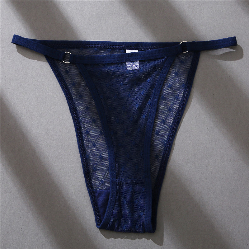 Culotte transparente bleue pour femme