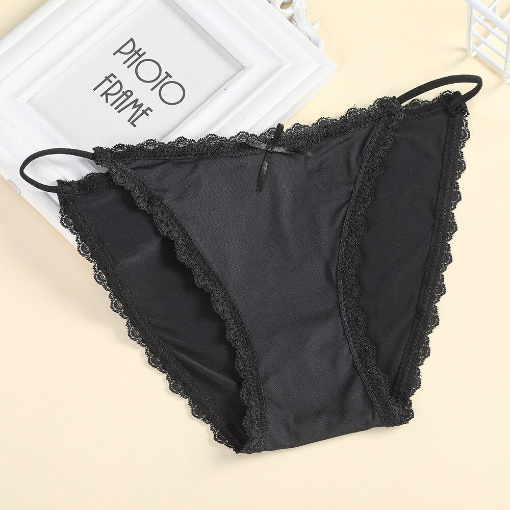 Culotte triangle sexy rouge noire