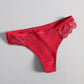 String coton et dentelle rouge, sous-vêtement pour femme