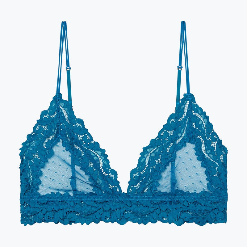 Bralette transparente sans armature bleu