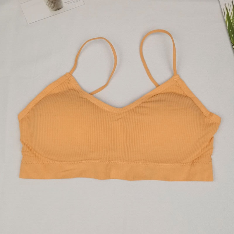 Soutien-gorge rembourré orange, lingerie ampliforme