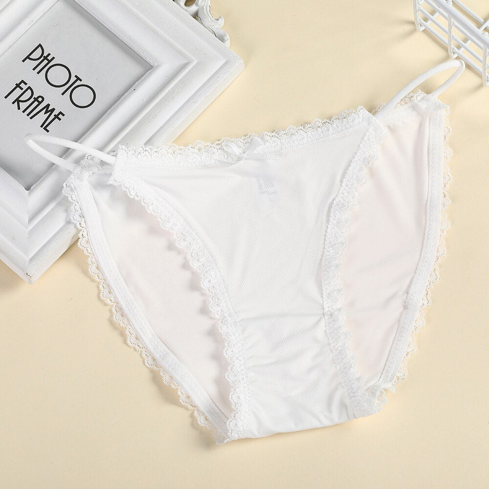 Culotte triangle sexy rouge blanche