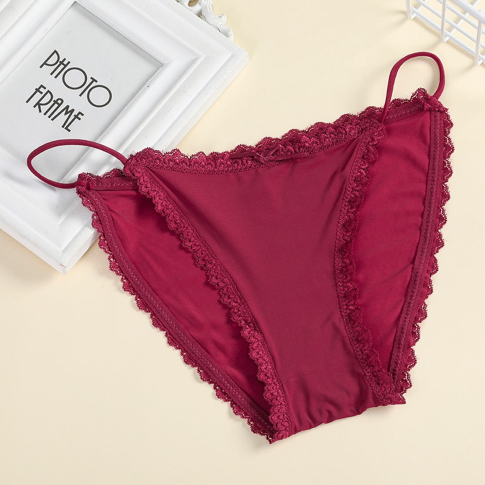 Culotte triangle sexy bordeaux