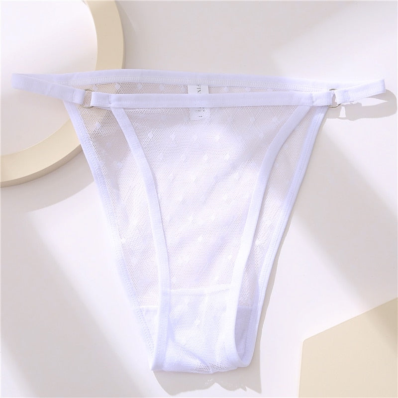 Petite culotte blanche transparente pour femme