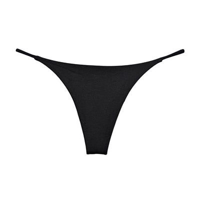 String slim noir en coton