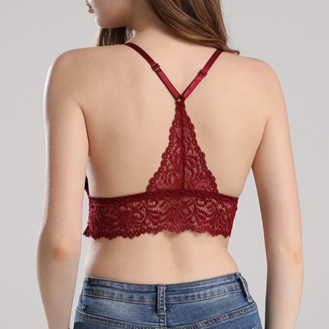 Bralette triangle bordeaux