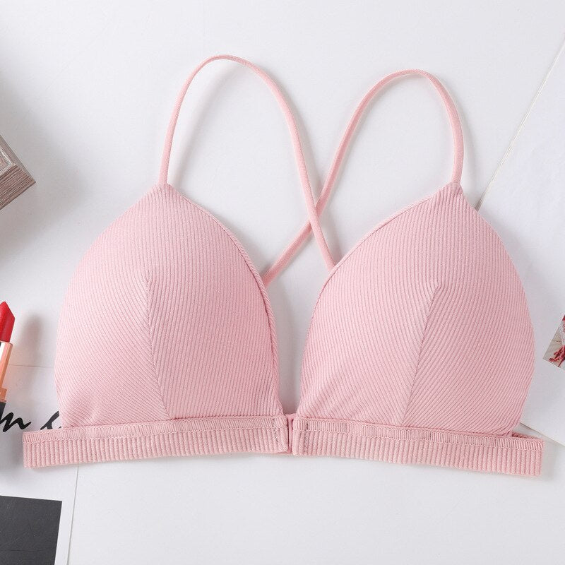 Soutif sexy rose avec bonnets rembourrés