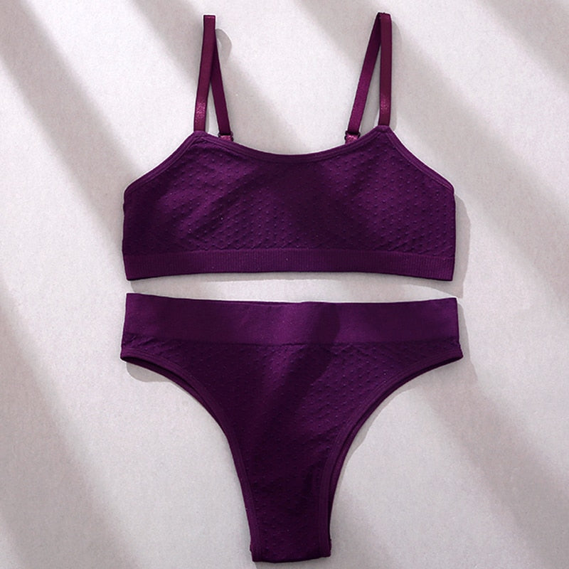 Ensemble de lingerie deux pièces confort violet