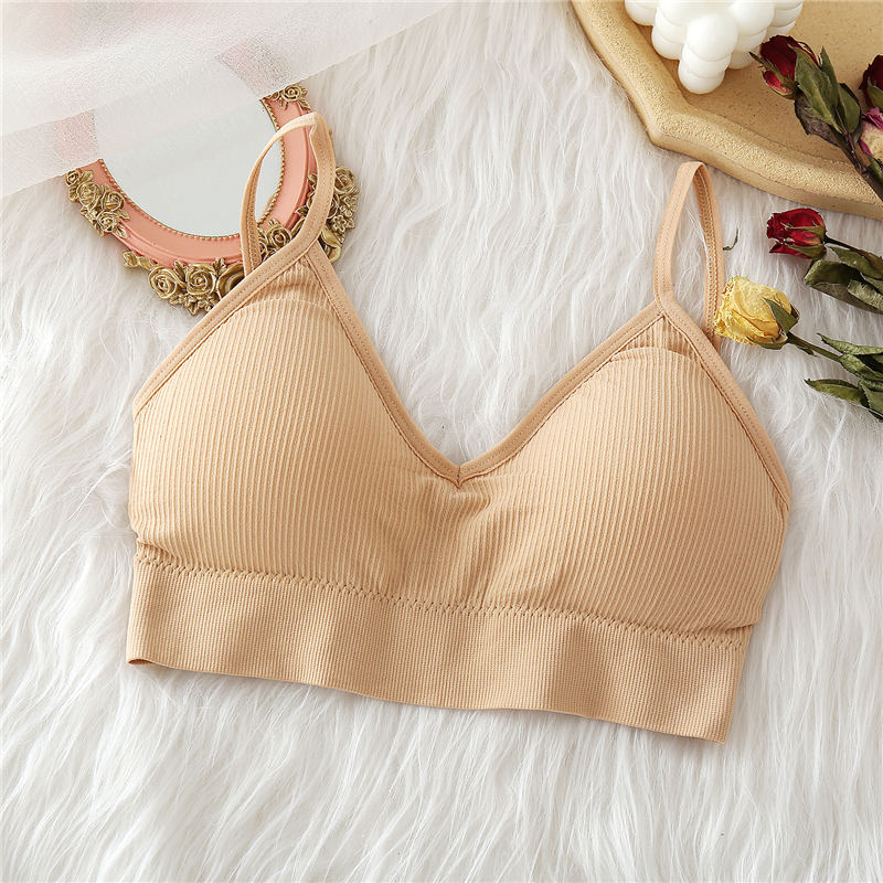 Bralette beige à dos nu sans armature