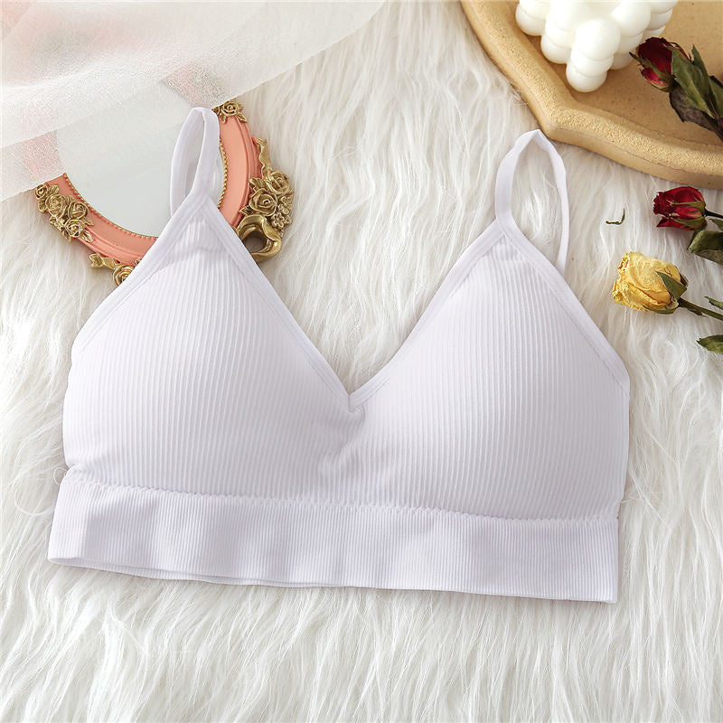 Bralette blanche à dos nu et sans armature