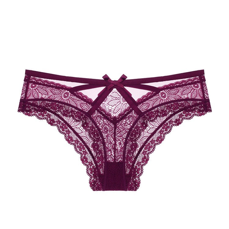 Tanga dentelle et ficelles bordeaux