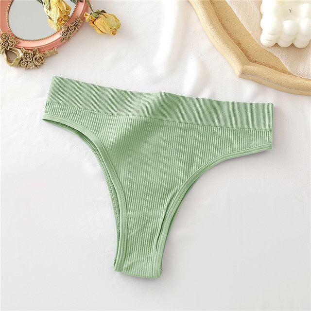 Tanga vert en coton