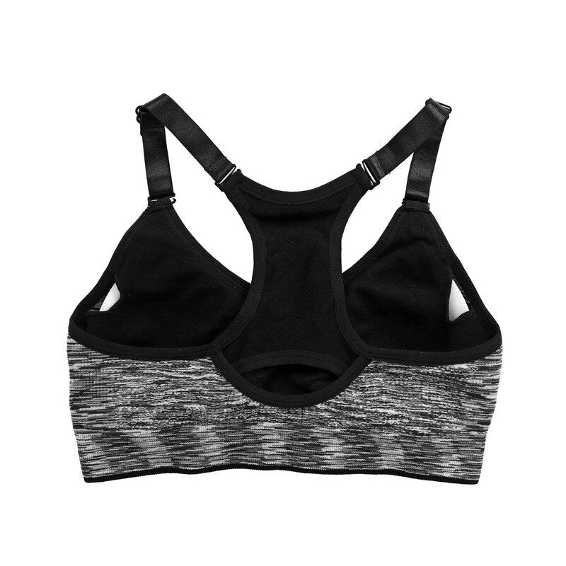 Arrière d'une brassière fitness pour femme