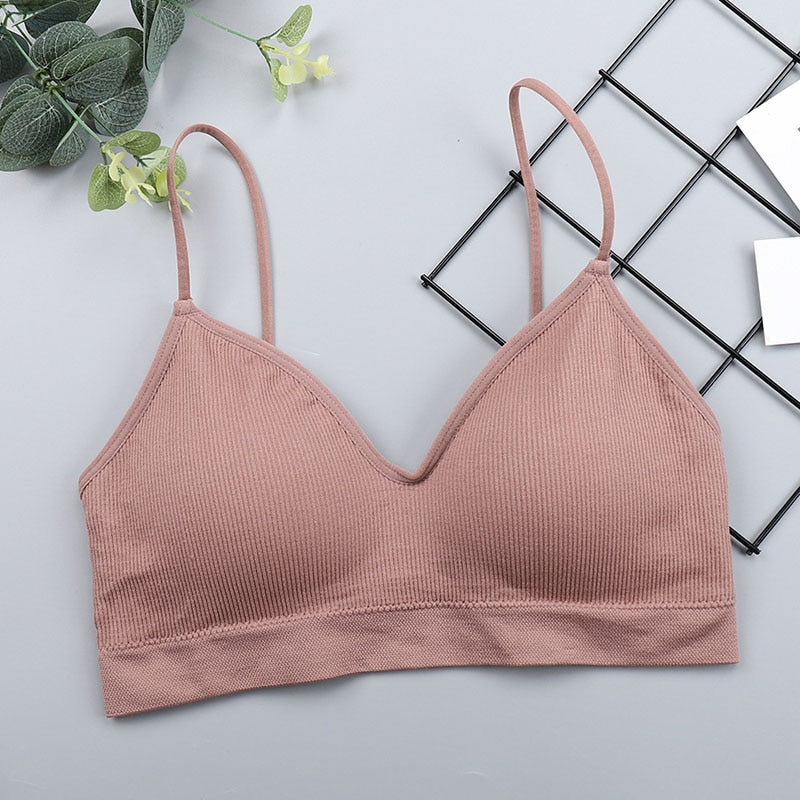 Bralette bustier sans attache rose