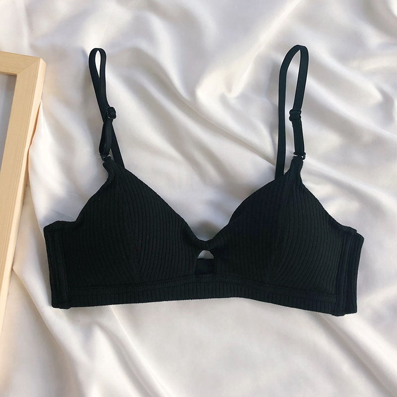 Soutien-gorge ajouré à coque noir