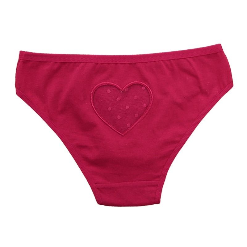 Slip coquin confort avec un petit coeur en tulle rouge