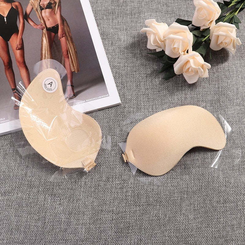 Coques d'un Soutien-gorge invisible autoadhésif en silicone beige