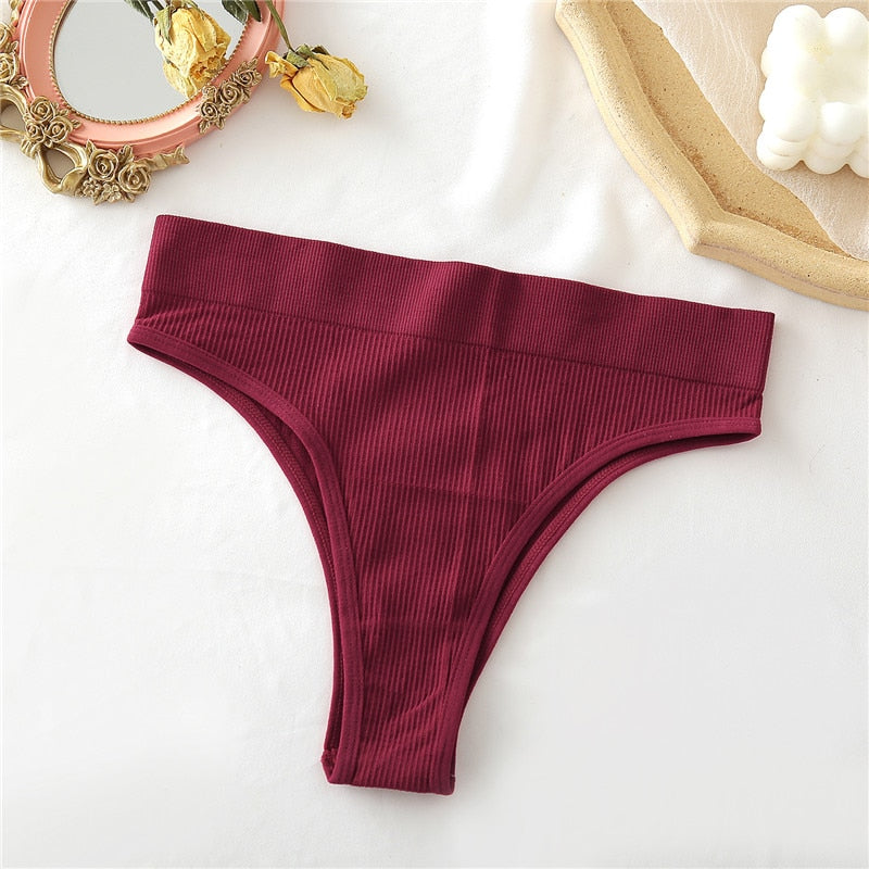 Tanga bordeaux en coton