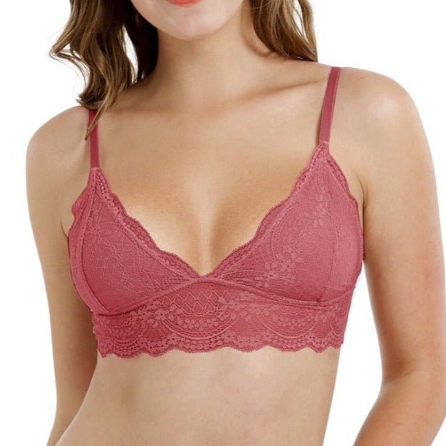 Soutien-gorge en dentelle florale sans armature