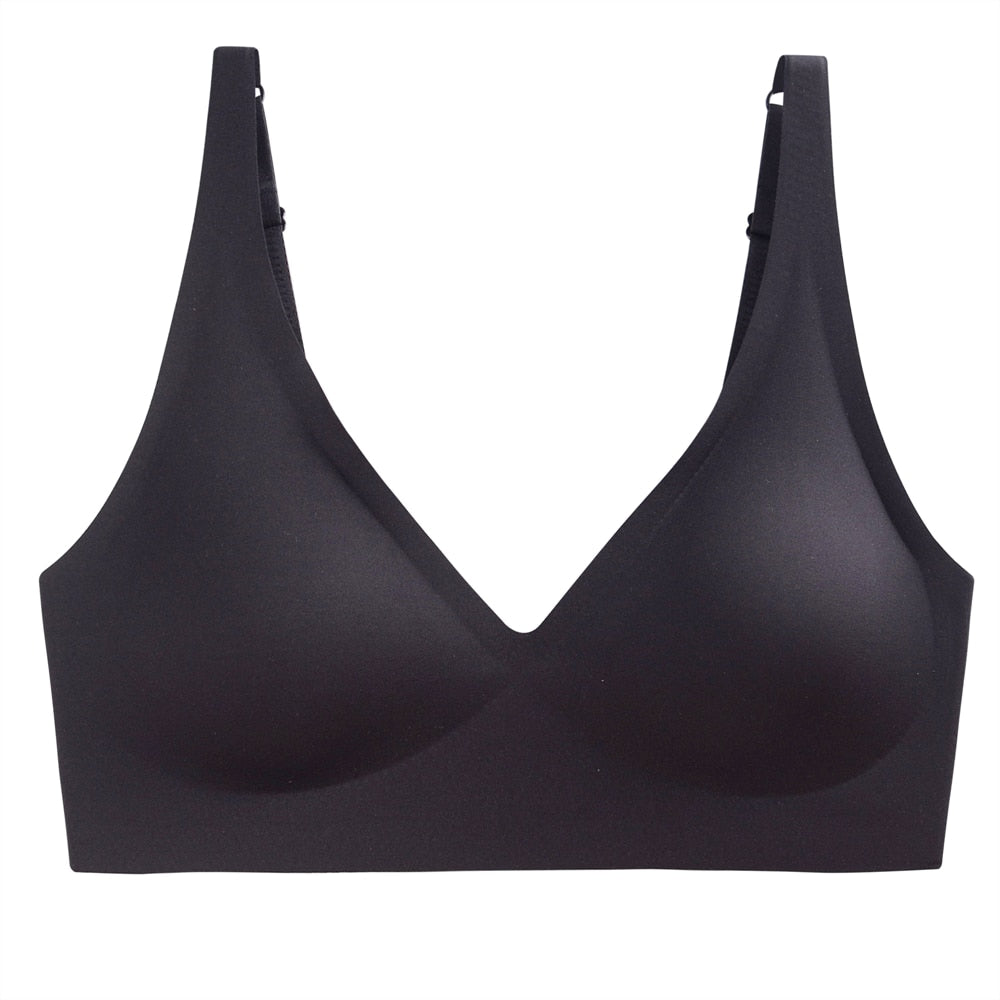 Bralette triangle invisible sans armature noire