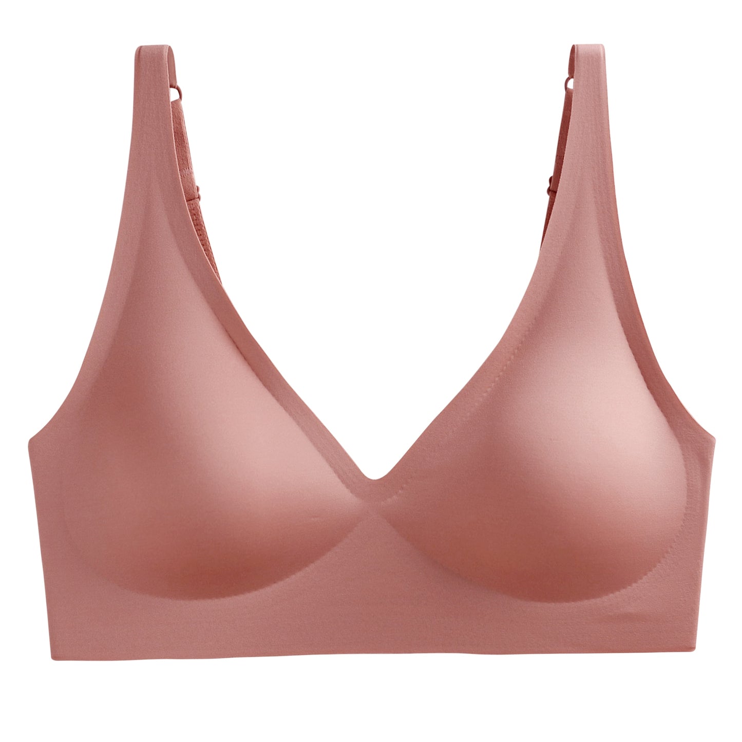 Bralette invisible sans armature, sous-vêtement ampliforme rose