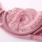 Bonnet avec armature d'un soutien-gorge rose en dentelle