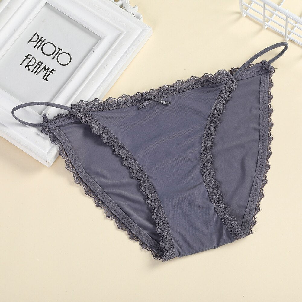 Culotte triangle sexy grise
