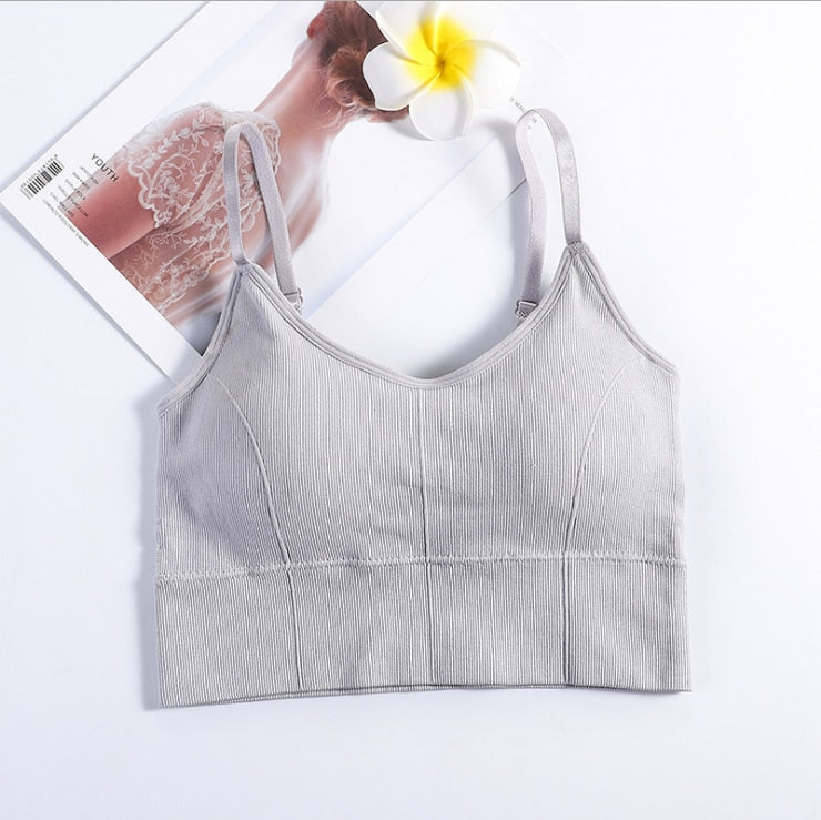 Crop top chic sans attache gris