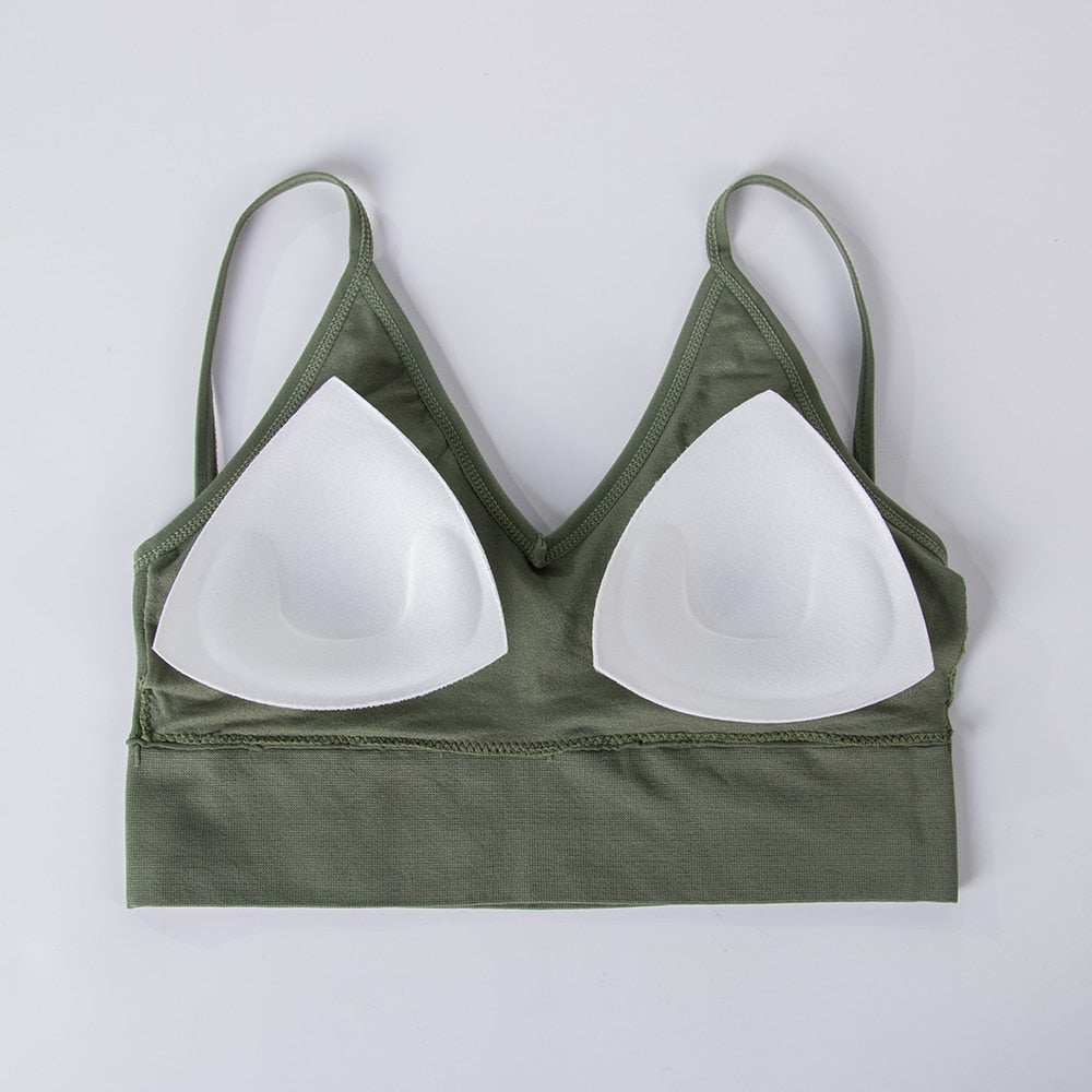 Coques rembourrés d'une bralette verte watsunder